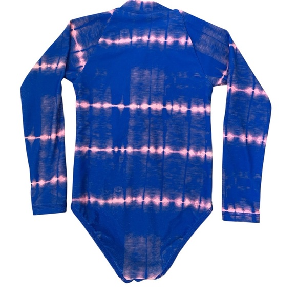Crewcuts Blue and Pink Kids Swim Rashguard Size 4-5 - Picture 3 of 4